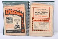 SPEEDWAY NEWS: A collection of 1938 Speedway News volumes housed within a A4 display binder folder. - 5