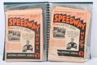 SPEEDWAY NEWS: A collection of 1938 Speedway News volumes housed within a A4 display binder folder. - 6