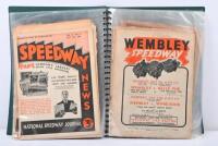 SPEEDWAY NEWS: A collection of 1938 Speedway News volumes housed within a A4 display binder folder. - 7