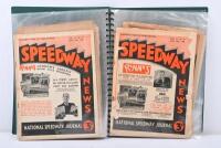 SPEEDWAY NEWS: A collection of 1938 Speedway News volumes housed within a A4 display binder folder. - 8