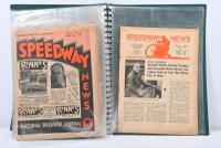 SPEEDWAY NEWS: A collection of 1938 Speedway News volumes housed within a A4 display binder folder. - 13