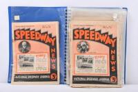SPEEDWAY NEWS: A collection of 1935 Speedway news volumes housed within a A4 display binder folder.