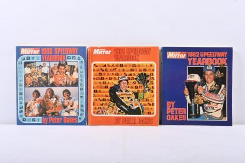 SPEEDWAY YEARBOOK: Three editions of Daily Mirror Speedway Yearbooks including 1980, '81 & '82, by Peter Oakes