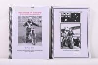 TONY WEBB: Two books as written & research by Tony Webb including 'The Danger of Winning - The Life and Speedway times of Graham Warren' & 'Australian Riders in UK 1927 - 1990'.&nbsp;