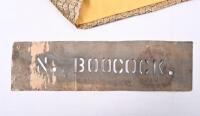 NIGEL BOOCOCK: A sash award as awarded to rider Nigel Boocock&nbsp;Conventry Speedway Season 1966 'Stadium Gold Sash' along with riders stencil.&nbsp; - 3