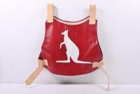 SPEEDWAY BIB: A reproduction 'Kangaroo' vinyl speedway racing bib by Loaders products&nbsp;with #3 to reverse - 3
