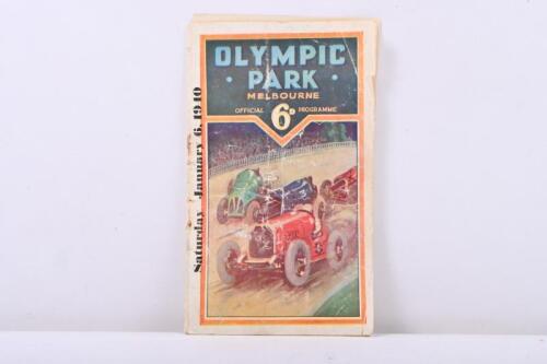 OLYMPIC PARK: A Olympic Park Melbourne Speedway January 1940 official programme