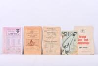 AUSTRALIAN SPEEDWAY: A collection of five Australian Speedway programmes&nbsp;including Oxley Park Brisbane, Romsey Racecourse Speedway 1973, 1933 Speedway Record Melbourne, and reprinted Kedron Motor Cycle Club 1956 programme.&nbsp;