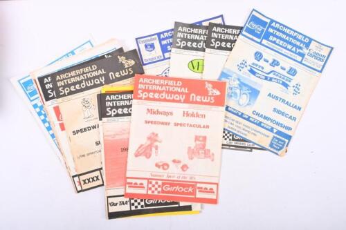 ARCHERFIELD SPEEDWAY: A collection of approximately 18 c1980s-1990s Archerfield International Speedway official race programmes.