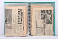 SPORTING PICTORIAL: A A4 display folder housing a collection of 1940s Sporting Pictorial newspapers which include various stories on Speedway. - 3