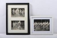 ENGLAND & AUSTRALIA: Two framed items including black and white photographs featuring various Australian & English team riders. Photographs featuring riders Dent Oliver, Alex Slathan, Jack Parker, Olly Tiant, Bill Pilche, Keith Gurtner, Graham Warren, Kei
