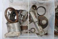 AMAL: A plastic container containing Amal carburettor parts and other motorcycle assortments. - 3