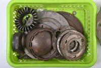 PARTS: A collection of misc motorcycle parts contained witthin four&nbsp;containers as photographed. - 3