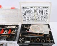 PARTS: A collection of misc motorcycle parts contained witthin&nbsp;three&nbsp;containers as photographed. - 2