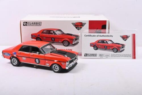 CALDER PARK: A 1:18 scale Ford XY GT-HO Super Falcon as raced at Calder Park 1971. 2015 Diecast Model Expo exclusive model by Classic Carlectables (Item No. 18573), Boxed with COA numbered 0531/1000.