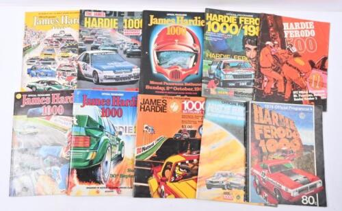 BATHURST: A collection of ten Bathurst Programmes 500 & 1000 events including 1971, 74, 77, 80, 82, 83, 84, 85, 86, & 1987.