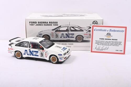 MOFFAT: A 1:18 scale Ford Sierra RS500 as raced in 1987 James Hardie 1000 by Allan Moffat, Andy Rouse, & Thierry Tassin. AUTOart Allan Moffatt Collection (Item No. 88712)