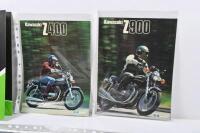 MOTORCYCLE BROCHURES: A collection of Motorcycle brochures including Kawasaki & Suzuki. Includes Kawasaki Z400 & Z900. Kawasaki Racing Team 2003 Moto Gp guide book. Suzuki RG250T & DR6000S brochures.&nbsp; - 4
