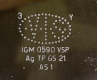 WINDSCREEN: A rare used circa 1950/60s curved glass windscreen, believed to be for a&nbsp;Alfa Romeo Giulietta Sprint Speciale, with accompanying period timber crate stamped to one side 'Alfa Romeo Catania' with logo below (Updated Listing) - 6