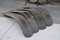 MUDGUARDS: Four pressed metal front mudguards for early commercial vehicles [Location: Birregurra]