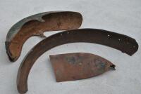 PARTS: Three various motorcycle tin ware items [Location: Birregurra]