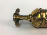 FIRE EXTINGUISHER: An early brass Pyrene fire extinguisher with bracket (37cm long) - 3