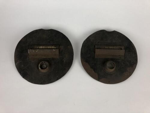 WWII HEADLIGHT COVERS: A pair of black WWII headlight covers