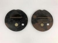 WWII HEADLIGHT COVERS: A pair of black WWII headlight covers - 3