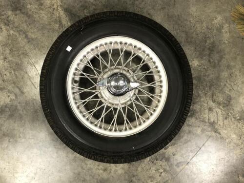 JAGUAR: A 16" wire wheel and tyre, with hub and&nbsp; 'knock-on', believed to be Jaguar XK 150