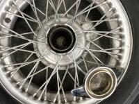 JAGUAR: A 16" wire wheel and tyre, with hub and&nbsp; 'knock-on', believed to be Jaguar XK 150 - 3