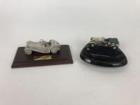 MATCHBOX: Four 'Matchbox' related items. Pewter Jaguar SS100 - 3