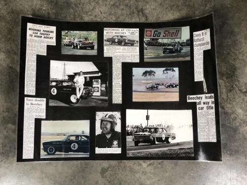 BEECHEY: Four large laminated posters dedicated to Norm Beechey. Norm Beechey signatures