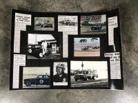 BEECHEY: Four large laminated posters dedicated to Norm Beechey. Norm Beechey signatures