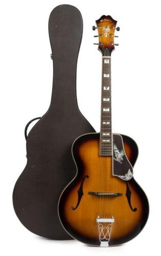 An Antonio Tsai mother of pearl eagle, inlay guitar,