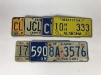 AMERICAN NUMBER PLATES: An assortment of United States of America&nbsp;number plates