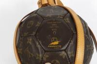 A limited edition Louis Vuitton soccer ball, cradle signed by actress Elizabeth Taylor - 4