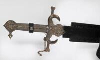 A Pirates of the Caribbean sword, gifted by Johnny Depp to Dr. Klein, 87.5cm long - 2