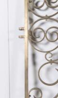 A set of golden Regence&nbsp;style&nbsp;gilt wrought iron&nbsp;gates, 261.5cm high, 116.5cm wide each, (233cm overall) - 3