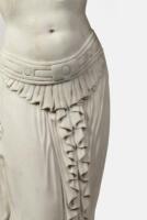 A large marble sculpture of a female maiden, believed to be Persephone, base signed indistinctly 'Coriher', 148cm high, 58cm wide - 6