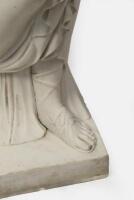 A large marble sculpture of a female maiden, believed to be Persephone, base signed indistinctly 'Coriher', 148cm high, 58cm wide - 7