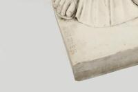 A large marble sculpture of a female maiden, believed to be Persephone, base signed indistinctly 'Coriher', 148cm high, 58cm wide - 8