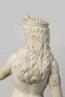 A large marble sculpture of a female maiden, believed to be Persephone, base signed indistinctly 'Coriher', 148cm high, 58cm wide - 9