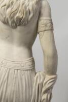 A large marble sculpture of a female maiden, believed to be Persephone, base signed indistinctly 'Coriher', 148cm high, 58cm wide - 10