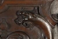 A large and impressive 19th century carved walnut sideboard, stamped&nbsp;Maple & Co Ltd England, 234cm high, 228cm wide, 76cm deep - 3