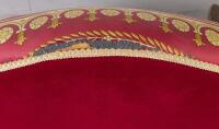 A pair of Gianni Versace carved giltwood, painted and upholstered open armchairs, personal gift Elizabeth Taylor to Dr. Klein, 100cm high - 6