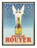 A 1940s original Cognac 'Rouyer&nbsp;Guillet&nbsp;& Co' poster, 157cm high, 116cm wide.