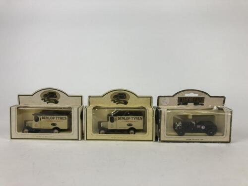 LLEDO/DAYS GONE: Three 1:43 scale Llledo scale models. Dunlop Australia commemorative models
