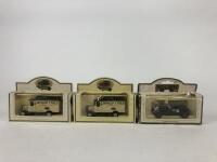 LLEDO/DAYS GONE: Three 1:43 scale Llledo scale models. Dunlop Australia commemorative models