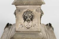 A large and impressive Austro Hungarian Silver hanukkan Menorah lamp, circa 1886-90, marked 800 fineness,&nbsp;77.5cm high - 5