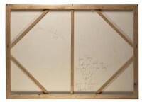 A large&nbsp;abstract&nbsp;painting oil on canvas, 170cm high, 240.5cm wide, framed, signed and inscribed by James Drinkwater (b. 1983 Newcastle) [SALEROOM NOTICE] - 2